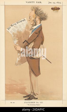 EITELKEIT FAIR SPIONAGE CARTOON Duke of Buccleuch & Queensbury 'Governing Classes' 1873 Stockfoto