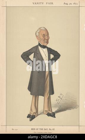 EITELKEIT FAIR SPIONAGE CARTOON William Maynard Gomm 'der Vollzugsbeamter des Turms' 1873 Stockfoto