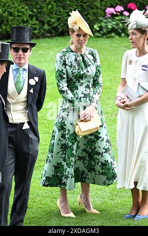 Ascot, Großbritannien. Juni 2024. Prinzessin Beatrice besucht den vierten Tag der Royal Ascot, Ascot Racecourse. Quelle: Doug Peters/EMPICS/Alamy Live News Stockfoto