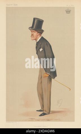 EITELKEIT FAIR SPIONAGE CARTOON Earl of Desart 'Chesterfield Letters' Irland. Ape 1874 Stockfoto