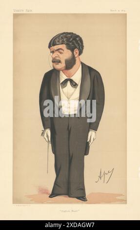 VANITY FAIR SPY CARTOON Arthur Sullivan „English Music“ Opera. Durch Ape 1874 Stockfoto