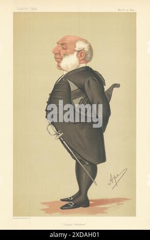 EITELKEIT FAIR SPIONAGE CARTOON Captain Ralph Allen Gossett 'Popular Members'. Ape 1874 Stockfoto