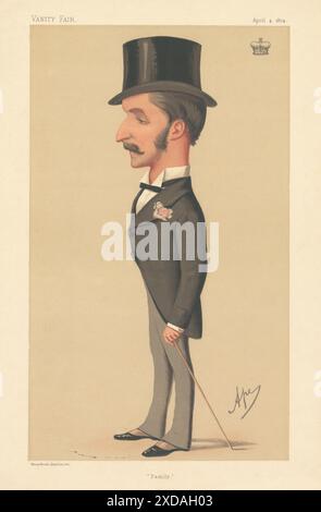 EITELKEIT FAIR SPION CARTOON Henry Petty-Fitzmaurice Marquess Lansdowne 'Familie' 1874 Stockfoto