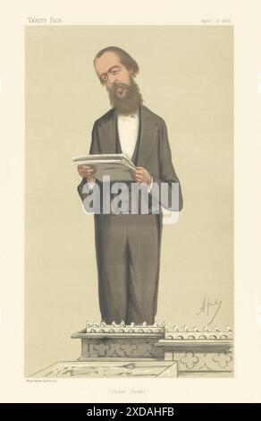 EITELKEIT FAIR SPIONAGE CARTOON Henry Cecil Raikes 'Order, Order' Wales. Durch Ape 1875 Stockfoto