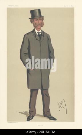 EITELKEIT FAIR SPIONAGE CARTOON LT-Col Edmund Yeamans Wallcott Henderson 'Police' 1875 Stockfoto