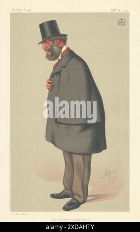 EITELKEIT FAIR SPION CARTOON Lord Forester 'der Ex-Vater des Hauses'. Ape 1875 Stockfoto