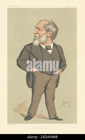 EITELKEIT FAIR SPION CARTOON Robert Browning 'Modern Poetry' Dramatiker. Ape 1875 Stockfoto