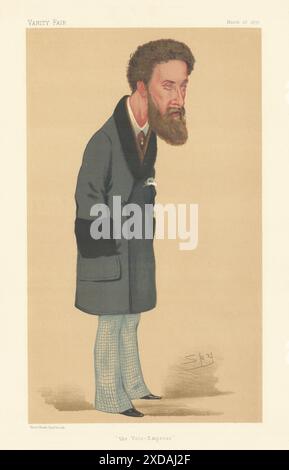 EITELKEIT FAIR SPION CARTOON Lord Lytton 'die Vize-Kaiserin' Indien 1876 alten Druck Stockfoto