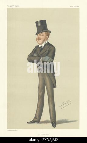 VISCOUNT Macduff „an elder son“, Schottland, 1876-Druck, KARIKATUR ZUM EITELKEIT-FAIR-SPION Stockfoto