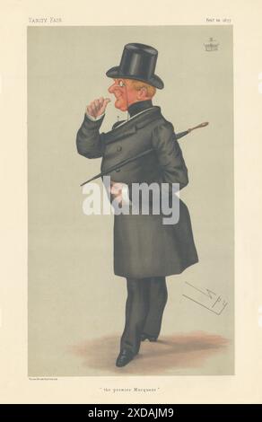 VANITY FAIR SPION CARTOON John Paulet, „der Premier Marquess“ von Winchester 1877 Stockfoto