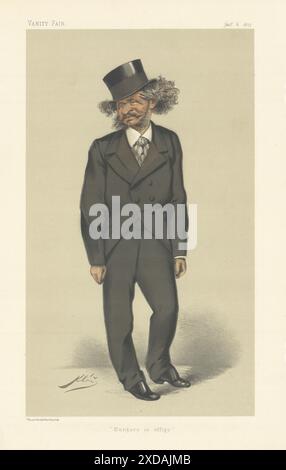 EITELKEIT FAIR SPIONAGE CARTOON Graf Gyula Andrassy 'Ungarn im Bildnis' Österreich 1877 Stockfoto