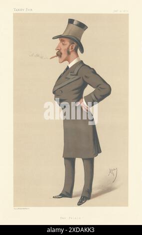 EITELKEIT FAIR SPION CARTOON Colonel Owen Lewis Cope Williams 'der Prinz'. Ape 1878 Stockfoto