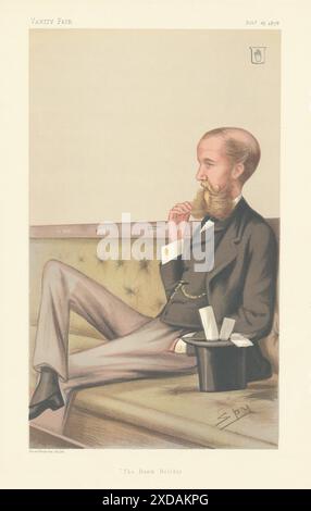 EITELKEIT FAIR SPIONAGE CARTOON Sir John Lubbock 'The Bank Holiday' Act. Politik 1878 Stockfoto