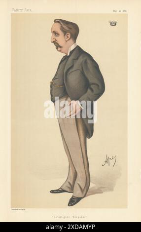 EITELKEIT FAIR SPIONAGE CARTOON Baron Henry de Worms 'Intelligent Toryism'. Ape 1880 Stockfoto