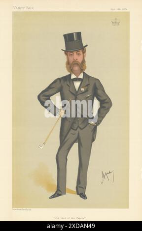 EITELKEIT FAIR SPIONAGE CARTOON Marquis von Anglesey 'der Kopf der Pagets' Wales 1880 Stockfoto