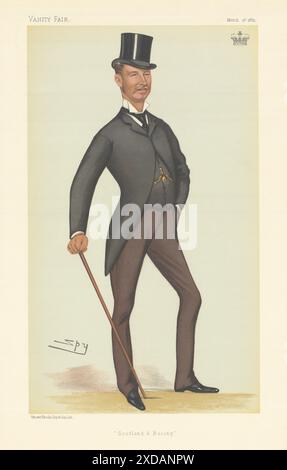 EITELKEIT FAIR SPIONAGE CARTOON The Duke of Montrose 'Scotland & Racing' Schottland 1882 Stockfoto