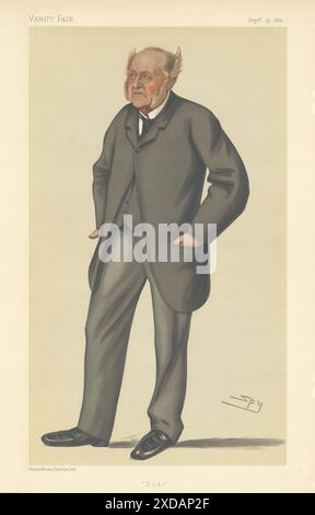 EITELKEIT FAIR SPIONAGE CARTOON Sir Adolphus Liddell QC 'Dodo' Law 1882 alten Druck Stockfoto