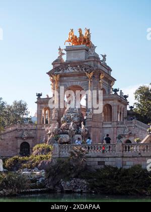 Fontäne de la cascada im Parc de la Ciutadella (Barcelona) Stockfoto