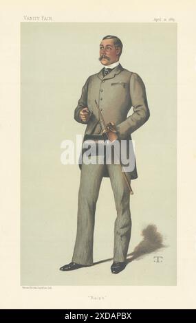 EITELKEIT FAIR SPIONAGE CARTOON LT-Col Ralph Vivian 'Ralph' Cornwall. By T 1883 Print Stockfoto