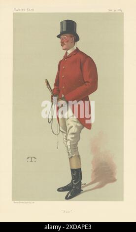 EITELKEIT FAIR SPIONAGE CARTOON Capt William George Middleton 'Bay' Fox Hunter 1883 Stockfoto