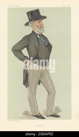 EITELKEIT FAIR SPIONAGE CARTOON Charles C Tennant 'Glasgow' Schottland. Von VERSION 1883 Stockfoto