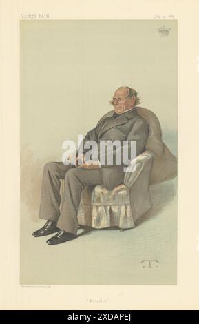 EITELKEIT FAIR SPIONAGE CARTOON General George Keppel, Earl of Albemarle 'Waterloo' 1883 Stockfoto