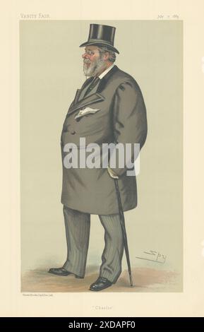 EITELKEIT FAIR SPION CARTOON Charles Kincaid-Lennox 'Charlie' Hereford 1883 Print Stockfoto