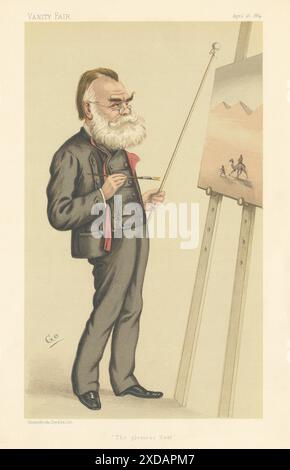 EITELKEIT FAIR SPION CARTOON Carl Haag "der glorreiche Osten" Deutschland. Mit Go 1884 Stockfoto