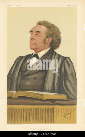 EITELKEIT FAIR SPIONAGE CARTOON Rev Joseph Parker 'Congregational Union?' Klerus 1884 Stockfoto