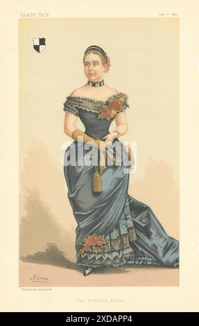 EITELKEIT FAIR SPIONAGE CARTOON Victoria Adelaide Maria Louisa 'die Prinzessin Royal' 1884 Stockfoto