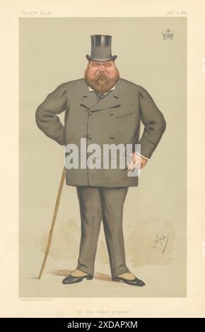 EITELKEIT FAIR SPIONAGE CARTOON Duke of Wellington 'der Enkel des Eisernen Dukes' Ape 1885 Stockfoto