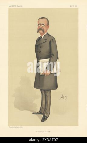 EITELKEIT FAIR SPIONAGE CARTOON Generalmajor Sir Charles Warren 'Bechuanaland' 1886 Stockfoto