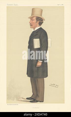 EITELKEIT FAIR SPION CARTOON Charles Beilby Stuart-Wortley 'Sheffield'. Politik 1886 Stockfoto