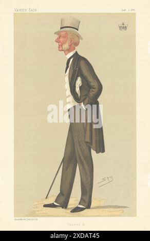 EITELKEIT FAIR SPIONAGE CARTOON Generalmajor der Herzog von Grafton 'Charles II' 1886 Stockfoto