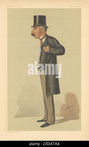 EITELKEIT FAIR SPIONAGE CARTOON Captain John Colomb 'die Regel der Straße auf See' 1887 Stockfoto