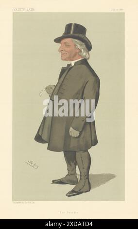 EITELKEIT FAIR SPIONAGE CARTOON Edward White Benson Abp von Canterbury 'The Primate' 1887 Stockfoto