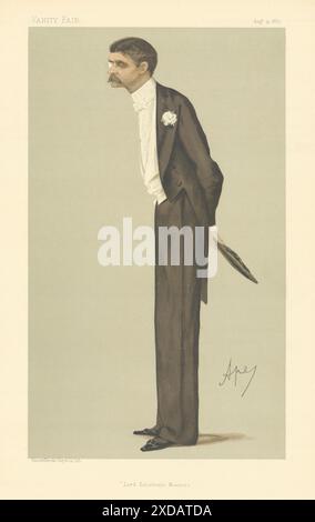 EITELKEIT FAIR SPIONAGE CARTOON Henry Manners 'Lord Salisbury's Manners' Rutland 1887 Stockfoto