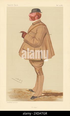 EITELKEIT FAIR SPION CARTOON Maj Lord Henry Arthur George Somerset 'Podge' 1887 Stockfoto