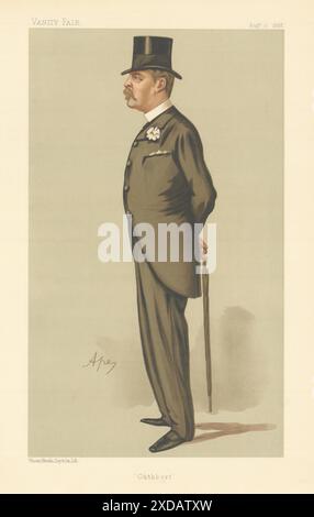 EITELKEIT FAIR SPION CARTOON Colonel Cuthbert Larking. Kent. Militär. Durch Ape 1888 Stockfoto