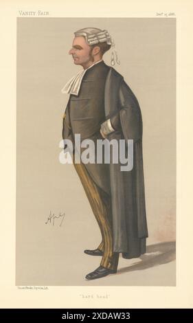 EITELKEIT FAIR SPION CARTOON Robert Bannatyne Finlay QC 'Hard Head' Gesetz. Durch Ape 1888 Stockfoto