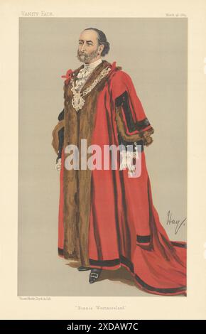 EITELKEIT FAIR SPIONAGE CARTOON James Whitehead 'Bonnie Westmoreland' London. Hay 1889 Stockfoto