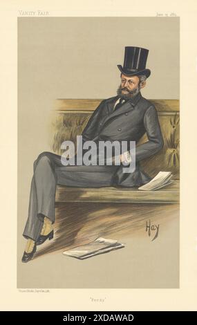 EITELKEIT FAIR SPIONAGE CARTOON Baron Ferdinand de Rothschild 'Ferdy' Banking 1889 Stockfoto