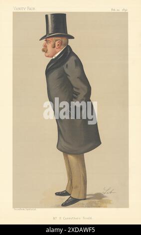 EITELKEIT FAIR SPION CARTOON Francis Carruthers Gould. Finanzen. Karikaturist. Lib 1890 Stockfoto