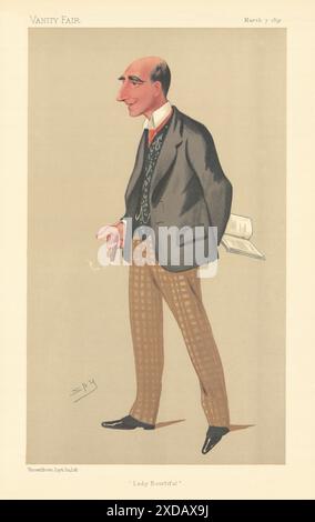 EITELKEIT FAIR SPION CARTOON Arthur Wing Pinero 'Lady Bountiful'. Playwright 1891 Stockfoto