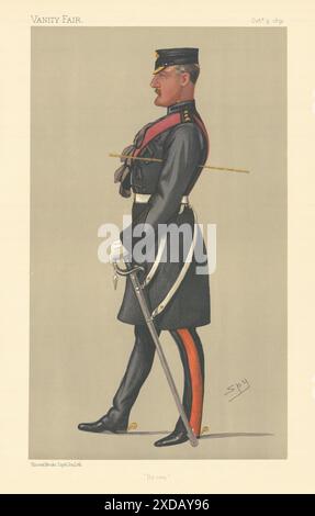 EITELKEIT FAIR SPIONAGE CARTOON Colonel Herbert Francis Eaton 'Brown' Military 1891 Stockfoto