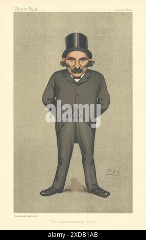 EITELKEIT FAIR SPIONAGE CARTOON Charles Wallwyn Cooke 'die Verfassungsunion' 1892 Stockfoto