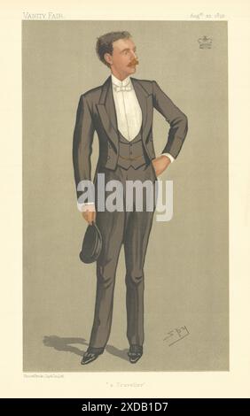 EITELKEIT FAIR SPION CARTOON Charles Cochrane-Baillie. Lamington „A Traveller“ 1892 Stockfoto