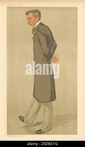 EITELKEIT FAIR SPIONAGE CARTOON Arthur Hastie 'ein kluger Kerl und ein ehrlicher Anwalt' 1893 Stockfoto