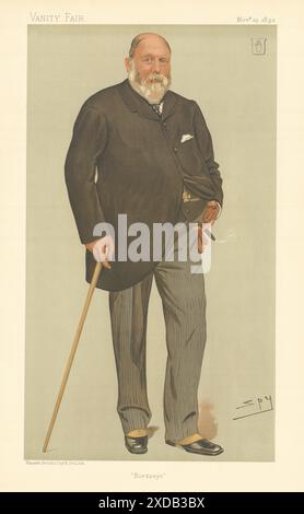 EITELKEIT FAIR SPIONAGE CARTOON Sir William Wills, Baron Winterstoke 'Birdseye' 1893 Stockfoto