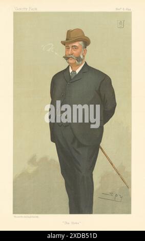 EITELKEIT FAIR SPION CARTOON George Carlyon Hughes Armstrong 'The Globe' News 1894 Stockfoto